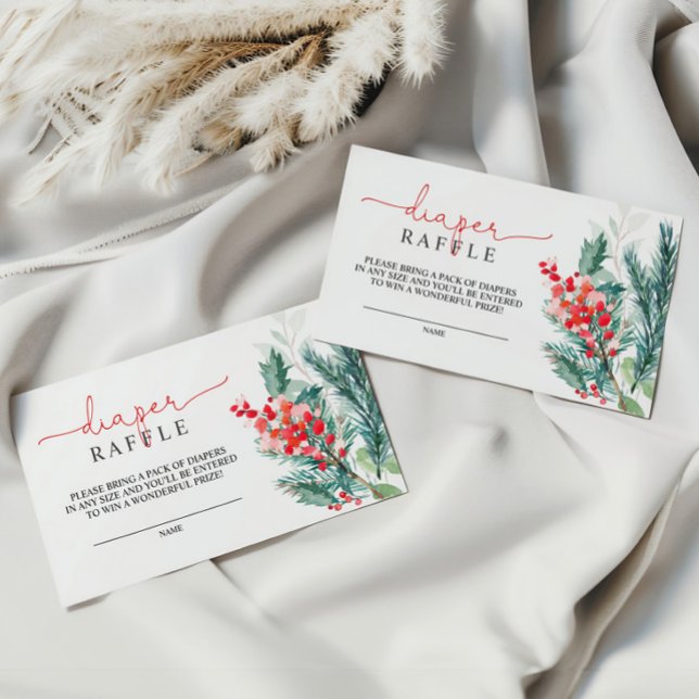 Jul Baby Shower Diaper Raffle Tilläggskort (Skapare uppladdad)