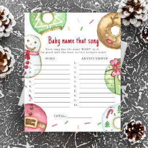 Jul baby shower Gissa låten spel