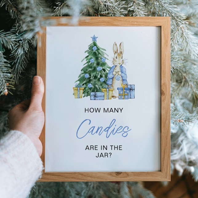 Jul Baby Shower Hur många kaniner Poster (Skapare uppladdad)