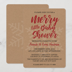 Jul Baby Shower Inbjudan
