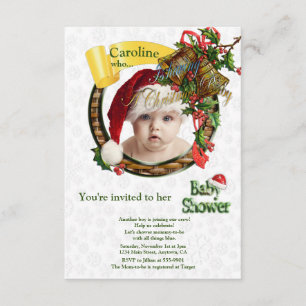 Jul Baby Shower Inbjudan