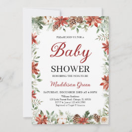 Jul Baby Shower Inbjudningar