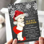 Jul Baby Shower Inbjudningar<br><div class="desc">Jultomten baby med inbjudan till babydusch från jultomtechschalkboard. Denna söta snowflake-julbabyduschinbjudan är lätt att anpassa för ditt evenemang genom att lägga till dina uppgifter i teckensnittet stil och den text du väljer.</div>