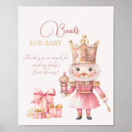Jul Baby Shower Nutcracker Bokar för Baby Poster