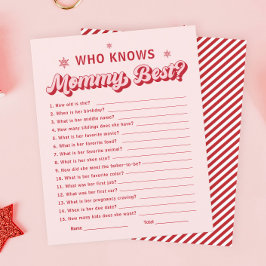 Jul Baby Shower-spel som känner Mamma bäst
