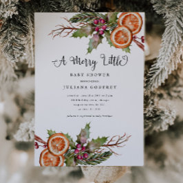 Jul Baby Shower | Vinterbotaniska Inbjudningar