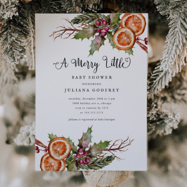 Jul Baby Shower | Vinterbotaniska Inbjudningar (Skapare uppladdad)