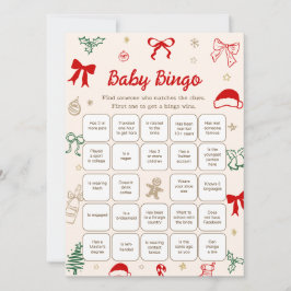 Jul Babyshower Hitta Gästen Bingo Kort