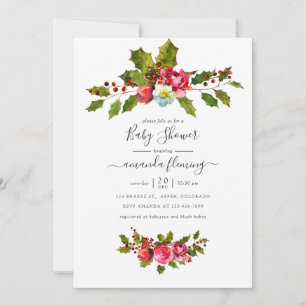Jul Babyshower Inbjudningar