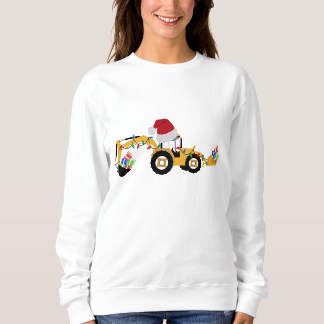 Jul Backhoe Construction Lastbil T Shirt (Framsida)