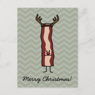 Jul Baconrenar Rödnäsa helgdag Helg Vykort
