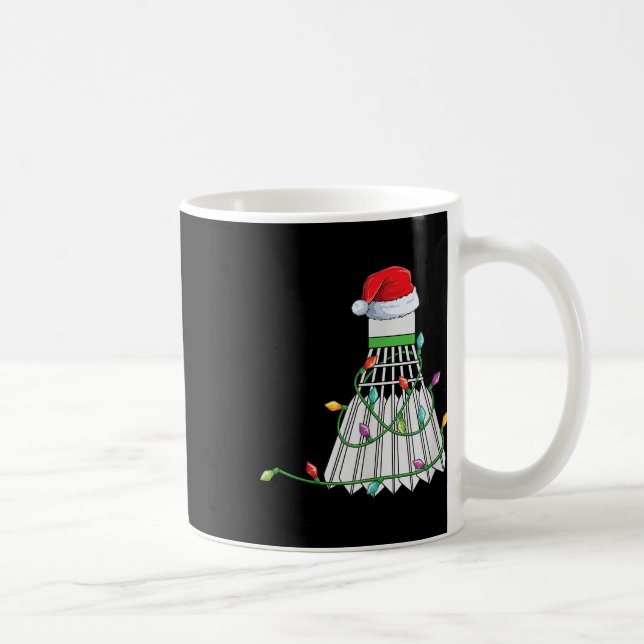 Jul Badminton Gift Santa Hat Wrapped in Holi Kaffemugg (Höger)