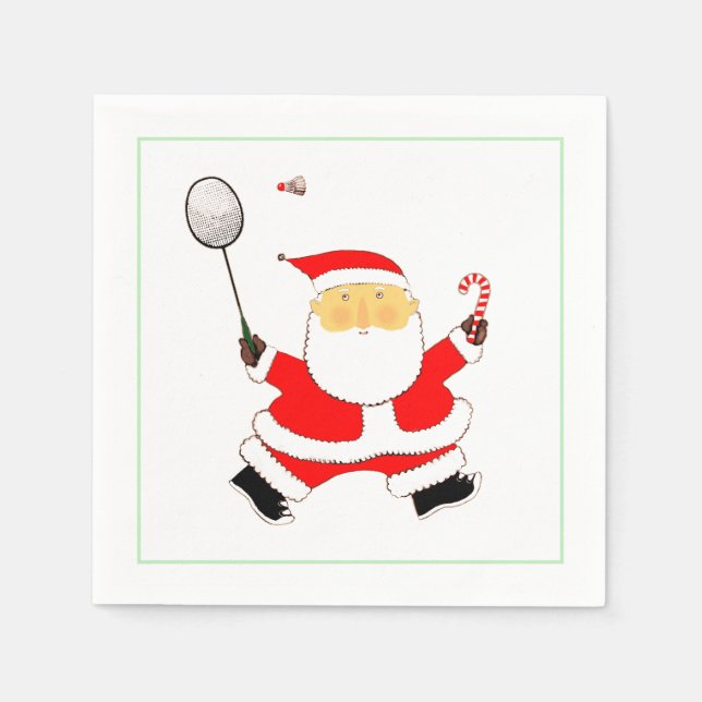 Jul Badminton Party Pappersservett (Framsidan)