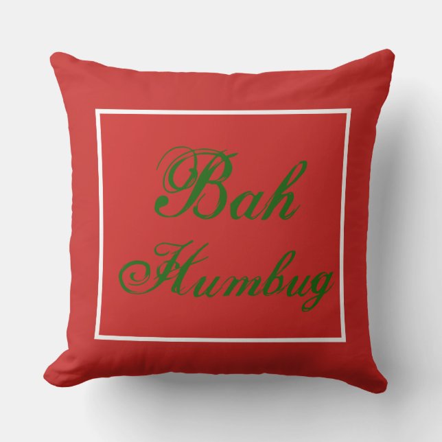 jul Bah Humbug Dekorativ kudde (Framsida)