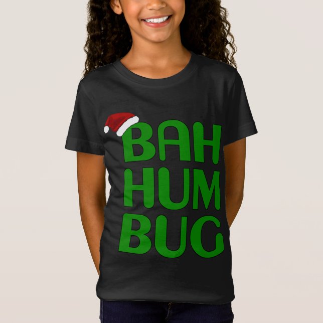 Jul Bah Humbug Julafton Humbug Santa Hat T Shirt (Framsida)