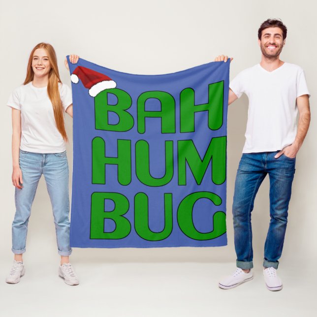 Jul Bah Humbug Shirt Art-Julafton Humbug Santa Fleecefilt (På plats)