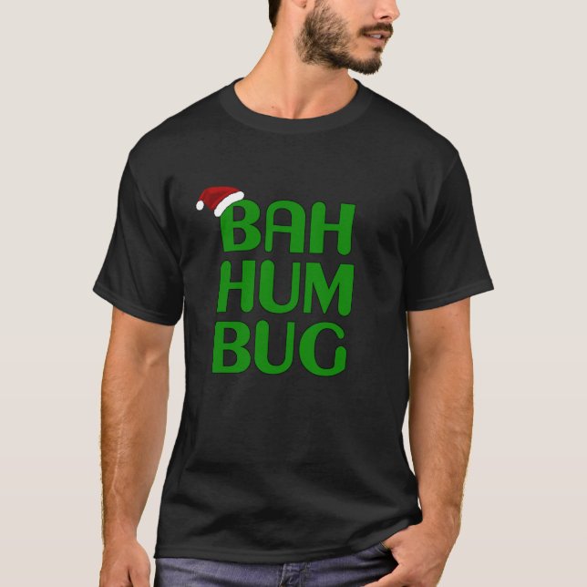 Jul Bah Humbug Shirt Art Julafton Humbug Santa H T Shirt (Framsida)