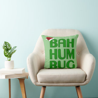 Jul Bah Humbug Shirt Art-Julafton Humbug Santa Kudde