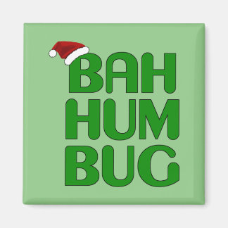 Jul Bah Humbug Shirt Art-Julafton Humbug Santa Magnet
