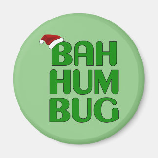 Jul Bah Humbug Shirt Art-Julafton Humbug Santa Magnet