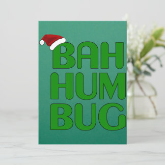 Jul Bah Humbug Tröja Art-Xmas Humbug Tomte Inbjudningar