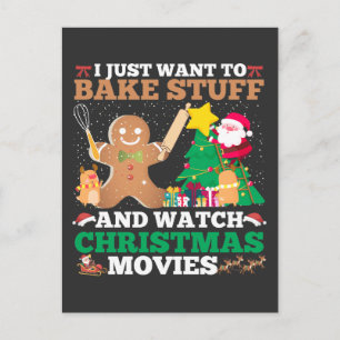 Jul Baking Movies Santa Cookie Gingerbröd Vykort
