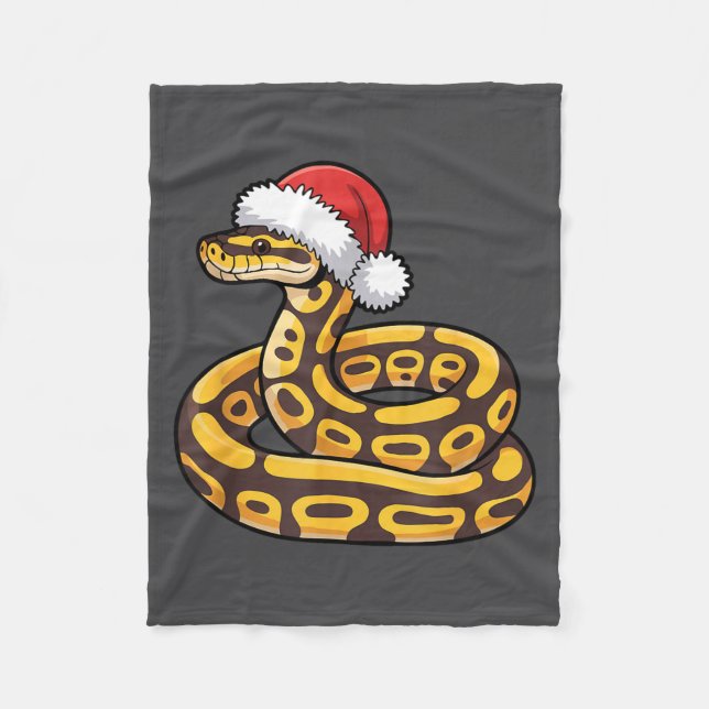 Jul Ball Python Fula Jultröja Ormkärlek Fleecefilt (Framsidan)