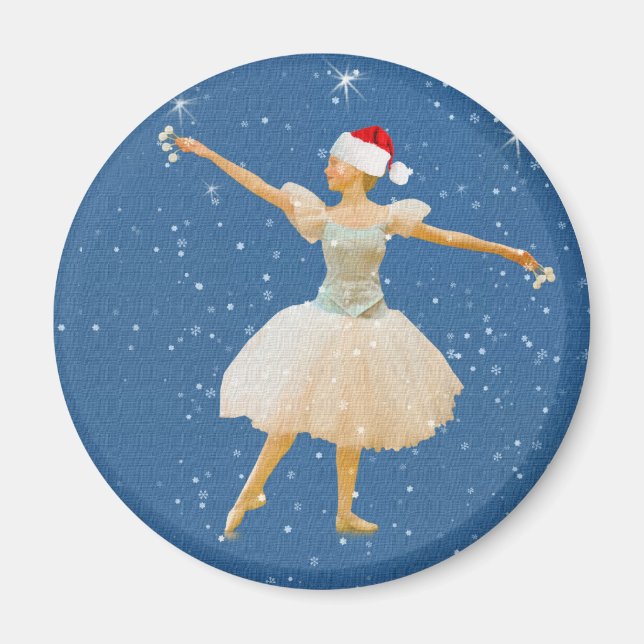 Jul Ballerina med Castanets Magnet (Framsidan)