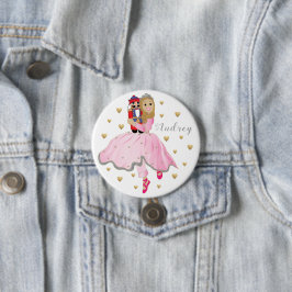 Jul Ballerina Nutcracker Round Knapp