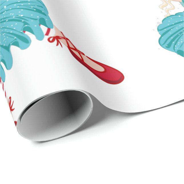 Jul Ballerina Presentpapper (Rullad Hörn)