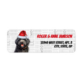 Jul Barbet Hund Helgdag Adress Returadress Etikett