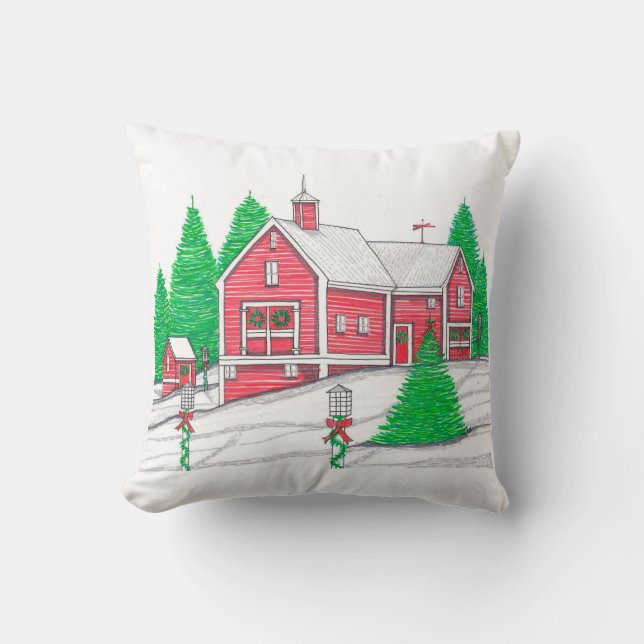 Jul Barn Pillow Kudde (Framsida)