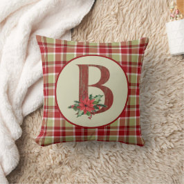 Jul Barn Wood Brev B Kudde