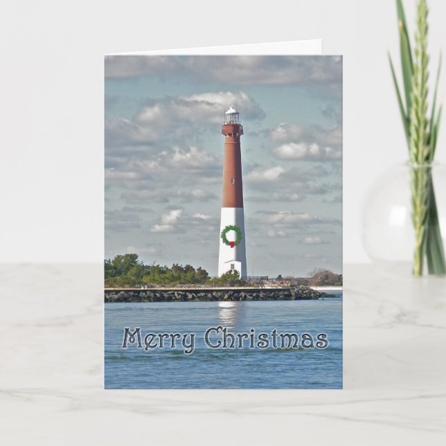 Jul Barnegat Lighthouse Helgkort (Framsida)