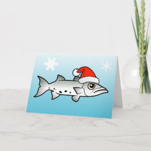 Jul Barracuda Santa Helgkort