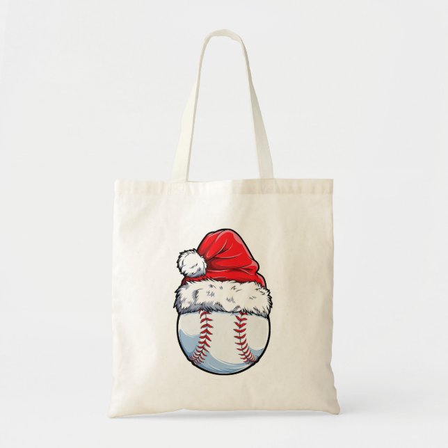 Jul Baseball Boll Santa Hat Julafton Boys Catche Tygkasse (Framsidan)