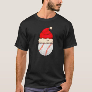 Jul Baseball Boll Santa Hat Sports Julafton Boy T Shirt