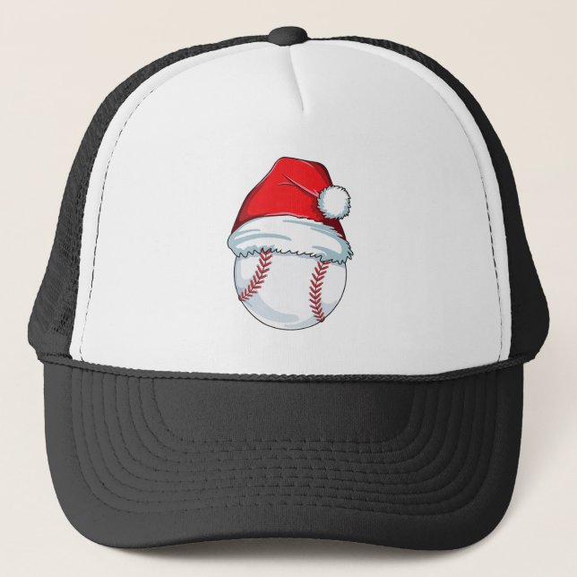 Jul Baseball För barn Manar Boll Santa Pajama Keps (Framsida)