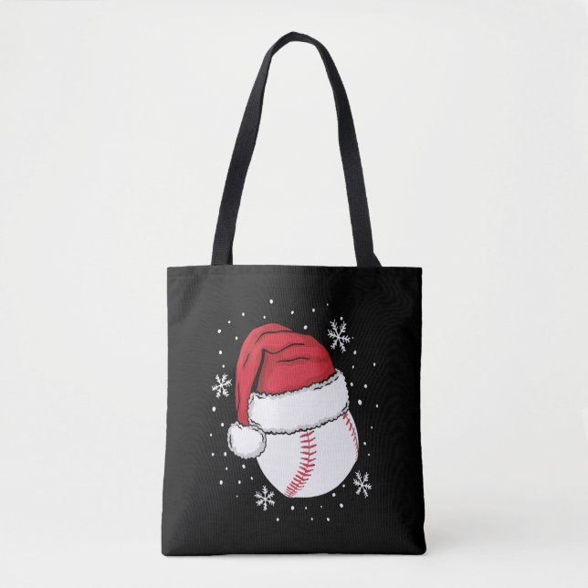 Jul Baseball Julafton Santa Sports Älskare Gift Tygkasse (Framsida)