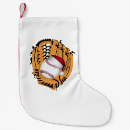 Jul Baseball Mitt och Boll Liten Julstrumpa