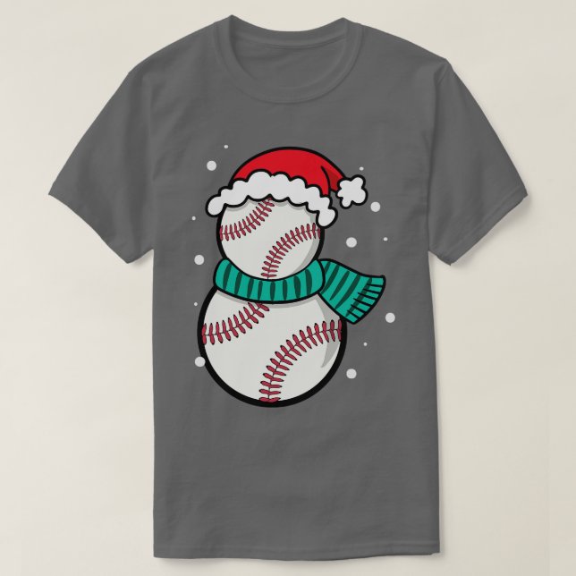 Jul Baseball Santa Hat T Shirt (Design framsida)