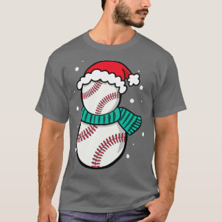 Jul Baseball Santa Hat T Shirt