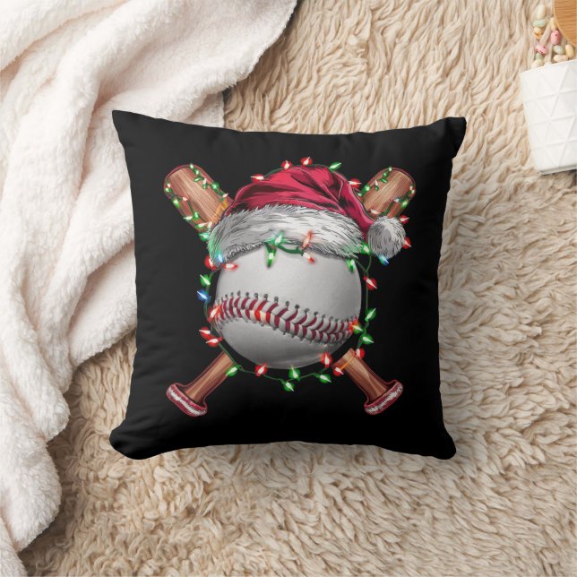 Jul Baseball Santa Sports Julafton Helgdag Kudde (Filt)