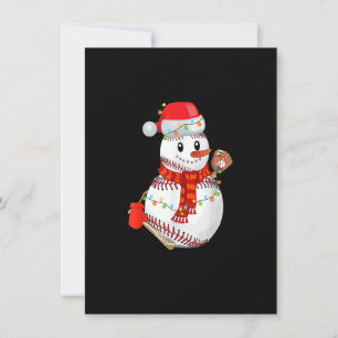 Jul Baseball Snögubbe Baseball Mamma Funny Julafto Inbjudningar