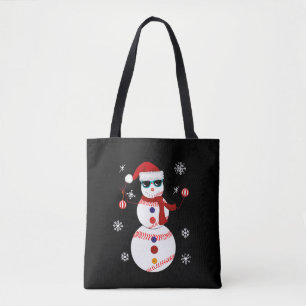 Jul Baseball Snögubbe Santa Hat Gift Tygkasse