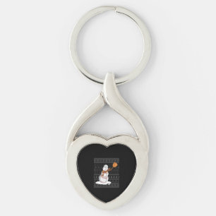 Jul Baseball Twisted Heart Silverfärgad Nyckelring
