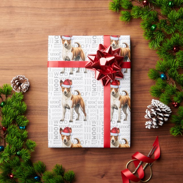 Jul Basenji Hund älskare Helgdag Presentpapper (Julgåva)