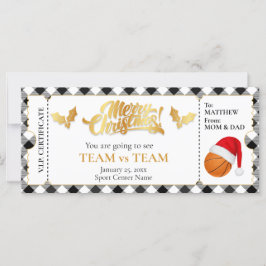 Jul Basketball Biljett, överraskning Gift Voucher