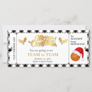 Jul Basketball Biljett, överraskning Gift Voucher