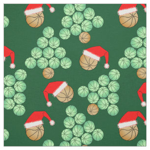 Jul Basketball Träd Tyg